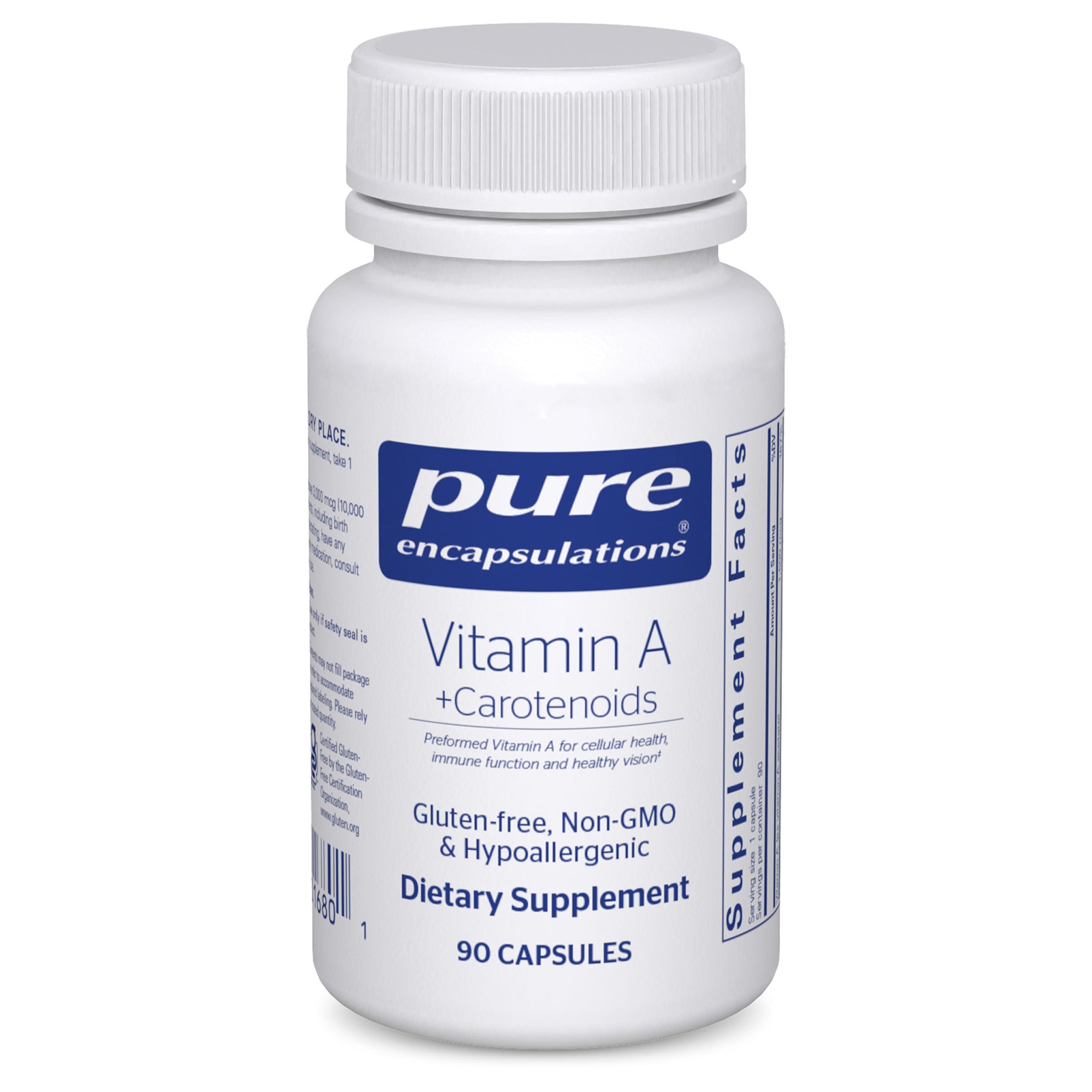 Pure Encapsulations frasco visión mostrando envase y beneficio ocular