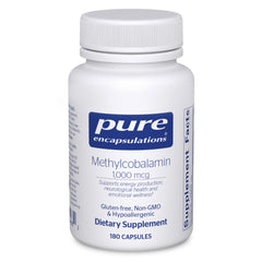 Pure Encapsulations envase frontal que muestra la marca y dosis clara