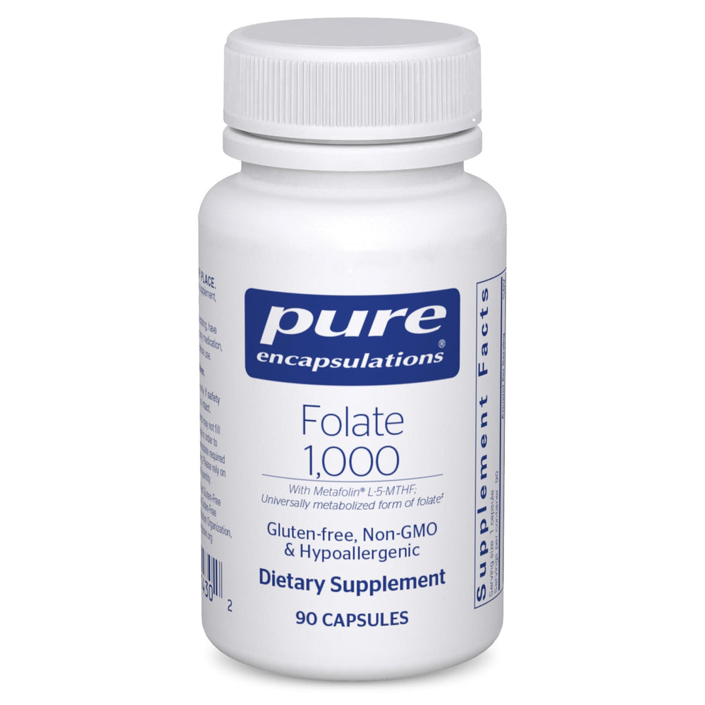 Pure Encapsulations frente del envase mostrando diseño y cantidad de cápsulas