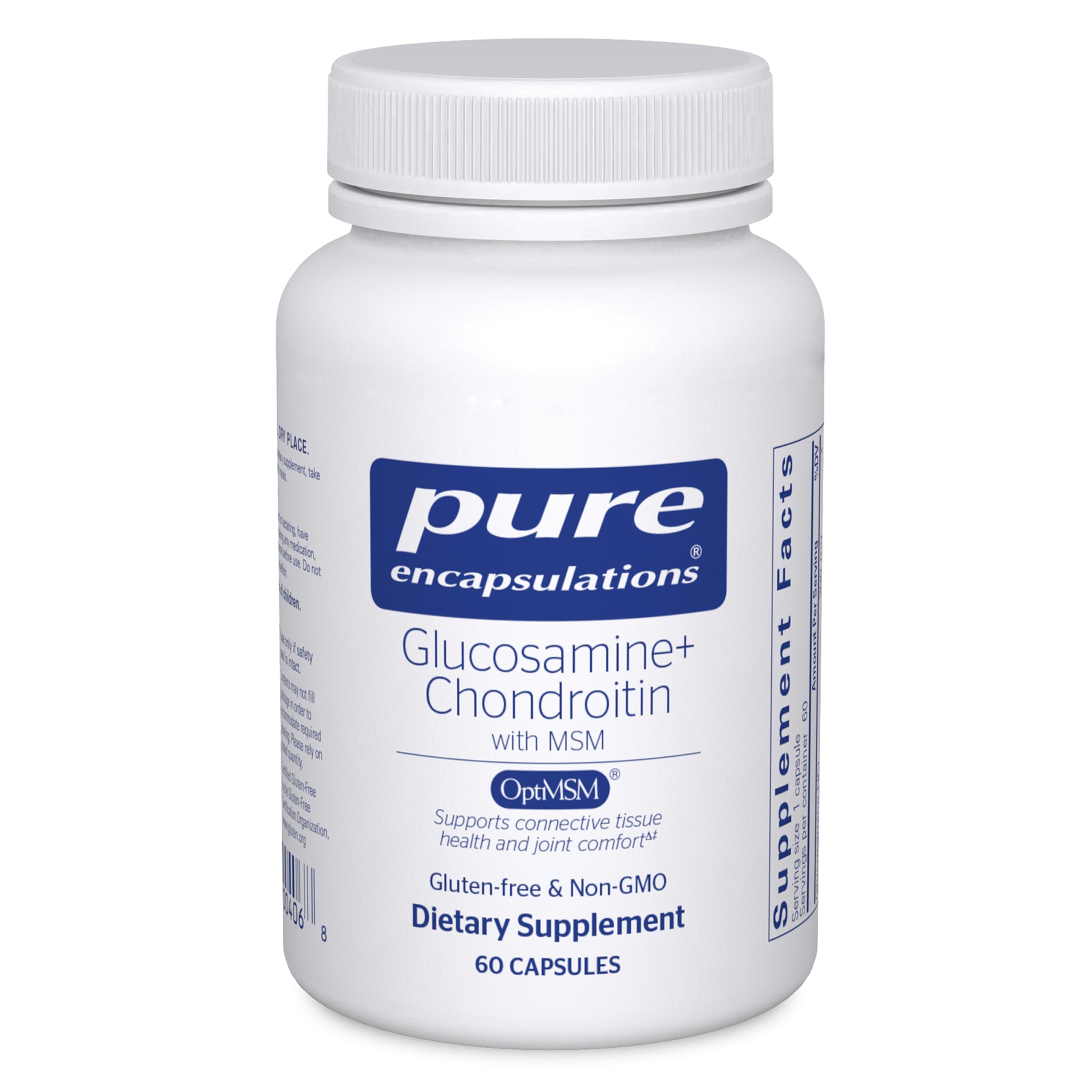 Pure Encapsulations envase frontal mostrando el producto y beneficio de apoyo articular