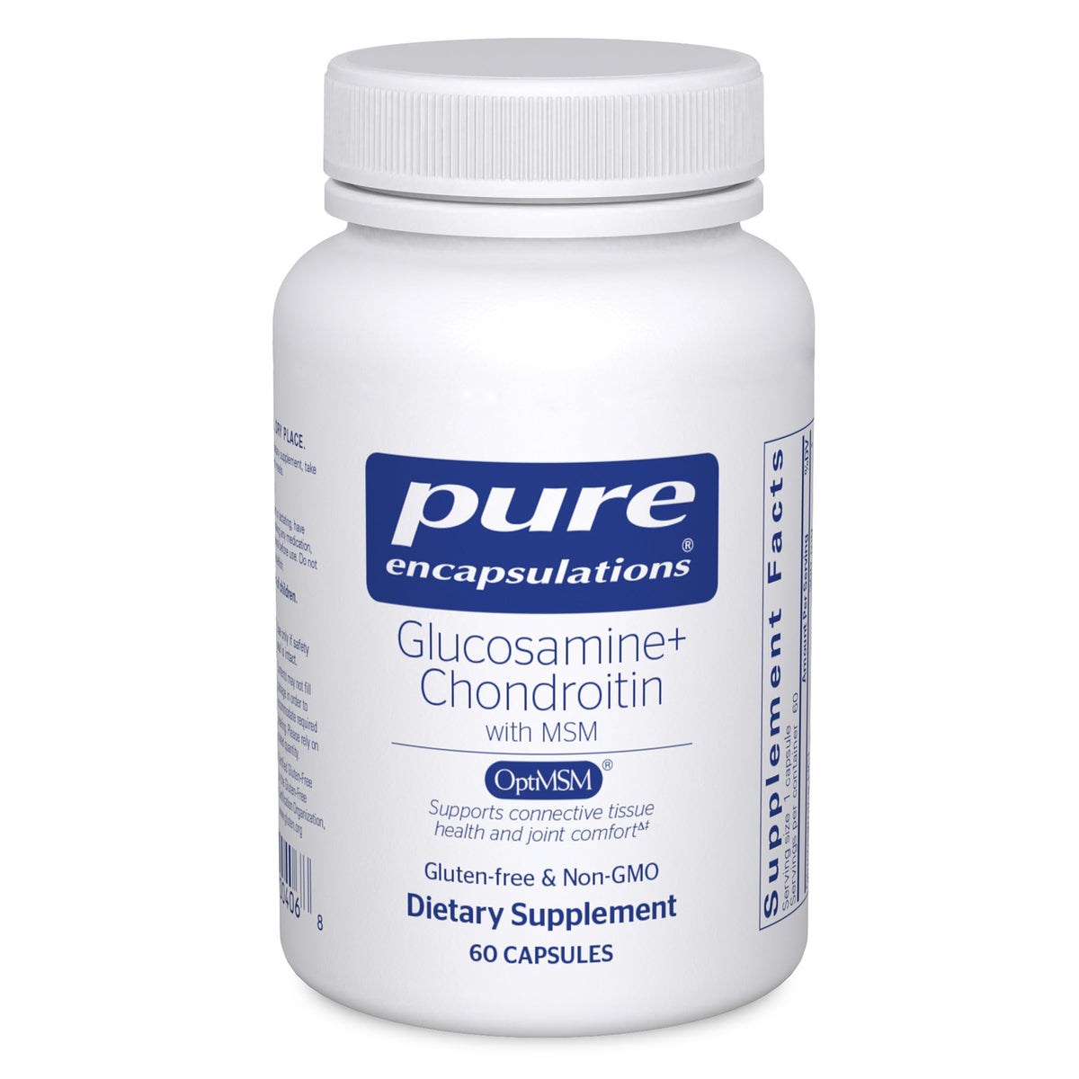 Pure Encapsulations envase frontal mostrando el producto y beneficio de apoyo articular