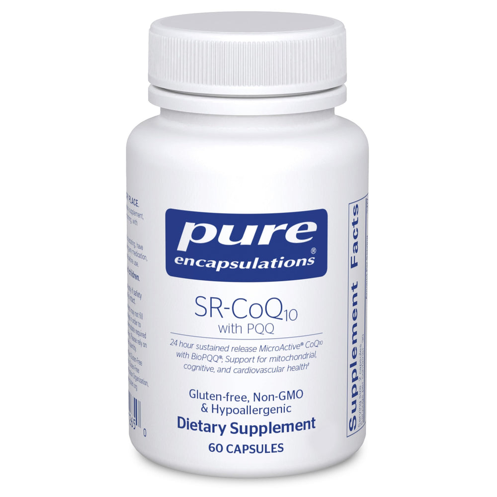 Pure Encapsulations envase frontal mostrando marca y apoyo cardiovascular