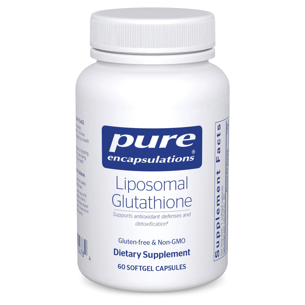 Pure Encapsulations envase frontal mostrando denominación y beneficio antioxidante