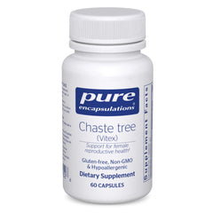 Pure Encapsulations envase frontal mostrando 60 cápsulas y beneficios claros