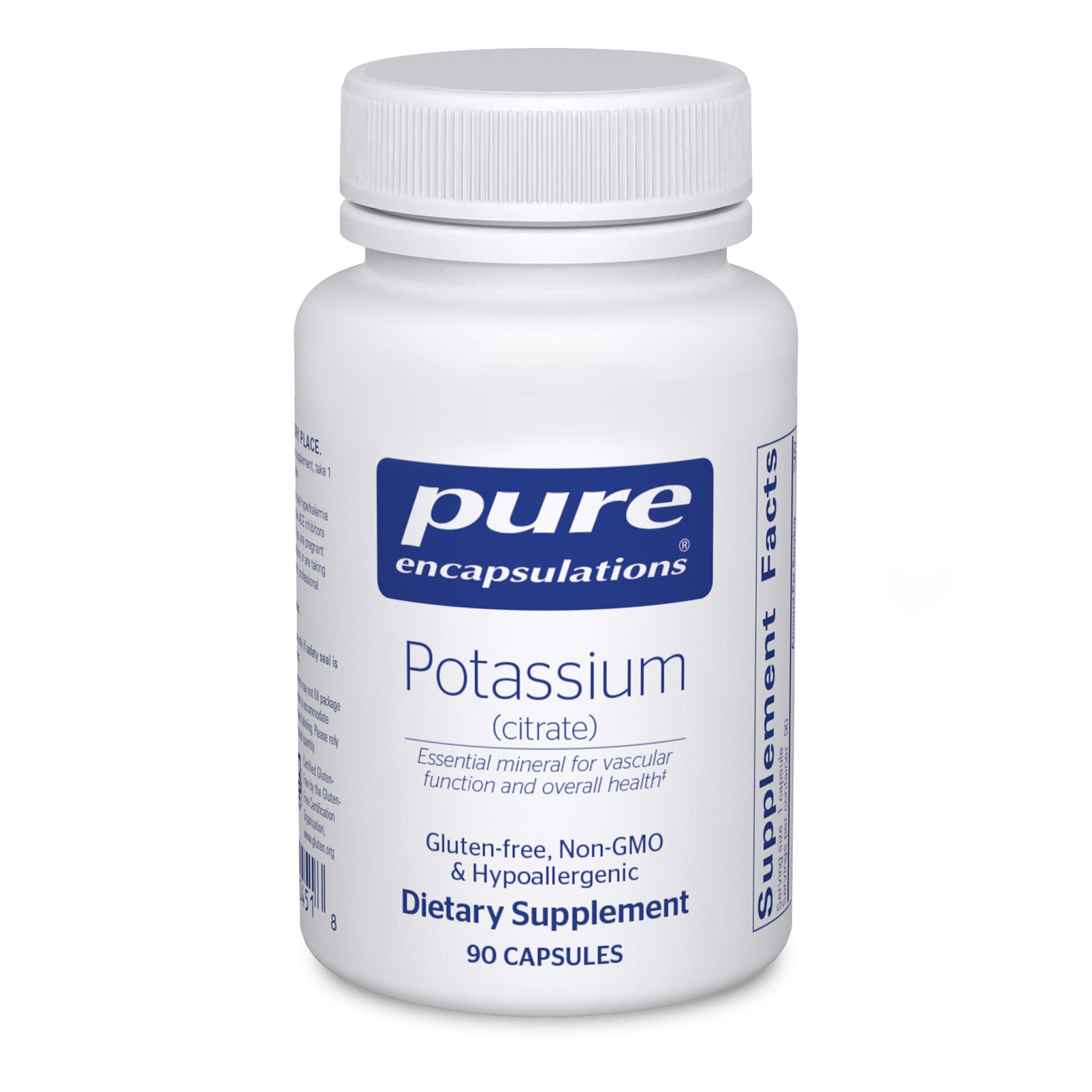 Pure Encapsulations envase frontal mostrando 90 cápsulas y beneficios claros