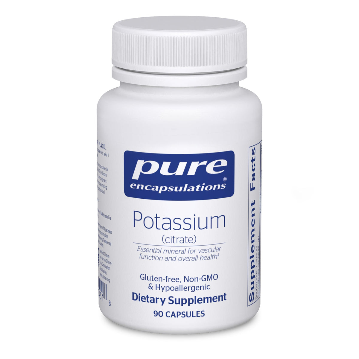 Pure Encapsulations envase frontal mostrando 90 cápsulas y beneficios claros
