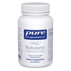 Pure Encapsulations envase frontal mostrando la fórmula y beneficio diario