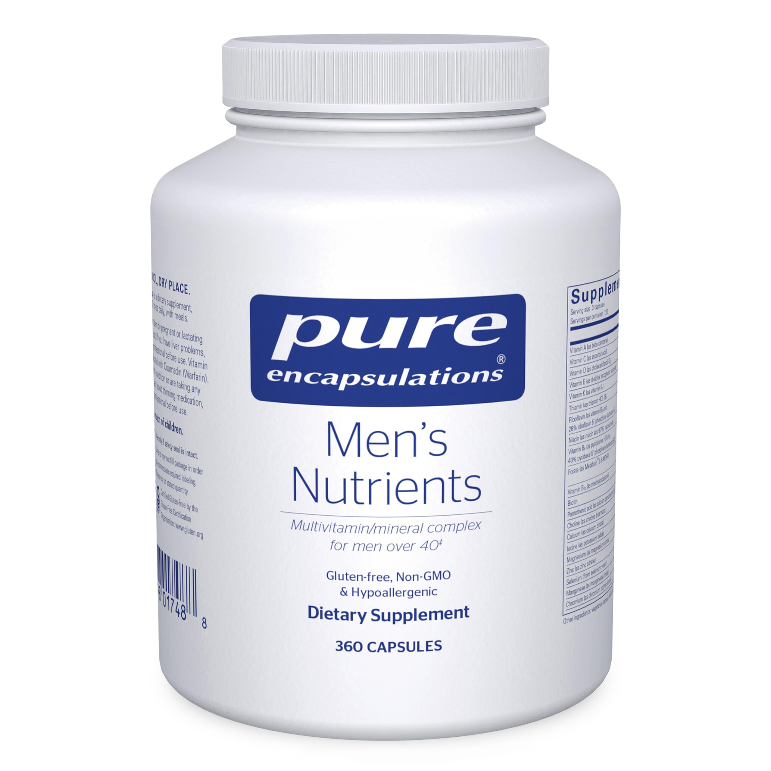 Pure Encapsulations frente del producto mostrando diseño y beneficio de apoyo energético