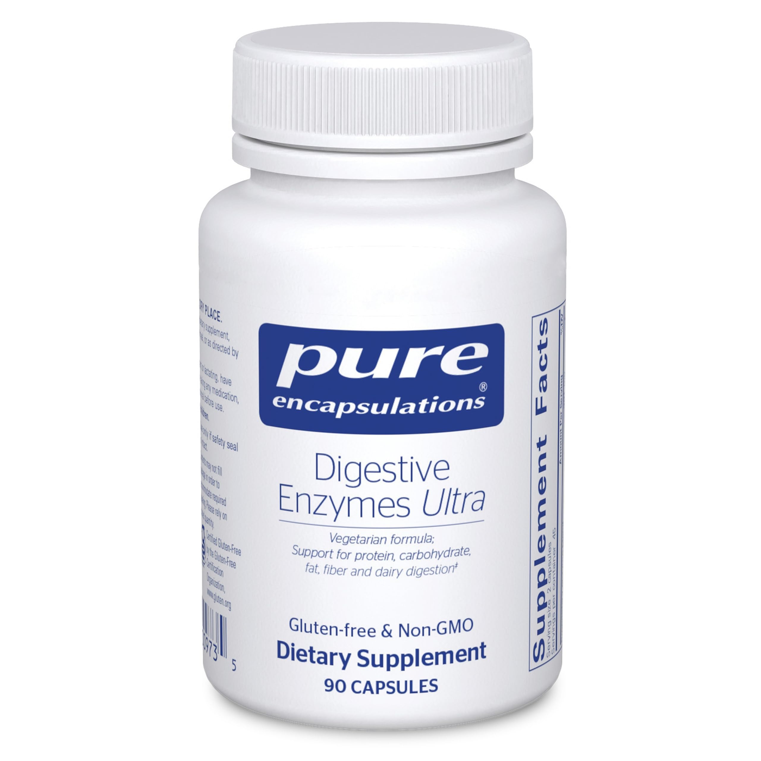 Pure Encapsulations frontal del envase mostrando beneficios y diseño claro