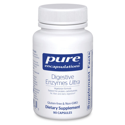Pure Encapsulations frontal del envase mostrando beneficios y diseño claro