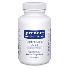 Pure Encapsulations frasco frontal mostrando diseño y cantidad 120 cápsulas, confianza de calidad