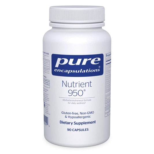 Pure Encapsulations envase frontal mostrando marca y empleo seguro