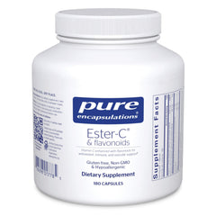 Pure Encapsulations envase frontal mostrando 180 cápsulas y beneficios clave