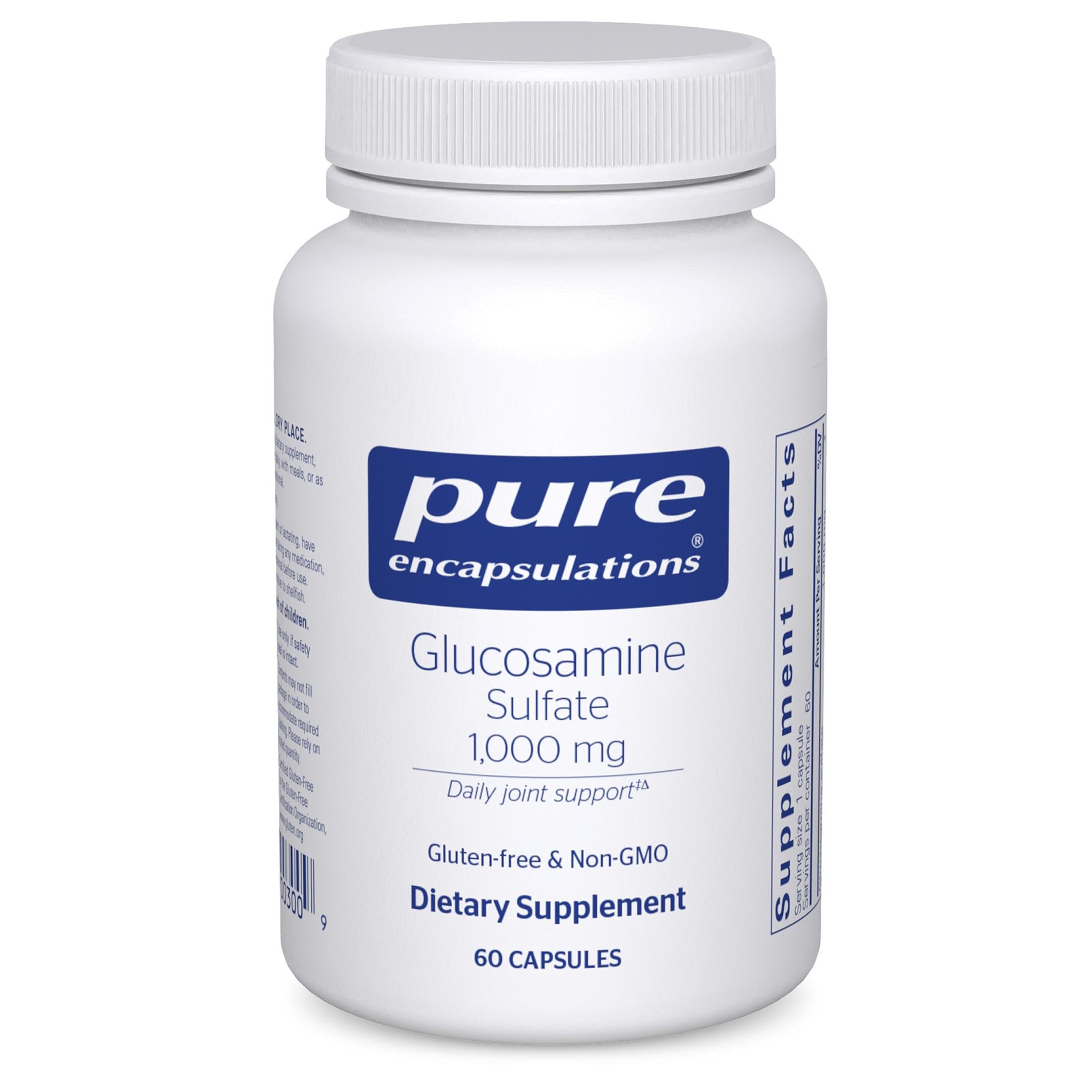 Pure Encapsulations envase frontal mostrando cápsulas y pureza