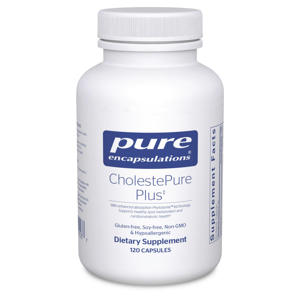Pure Encapsulations envase frontal mostrando nombre y beneficio cardiovascular