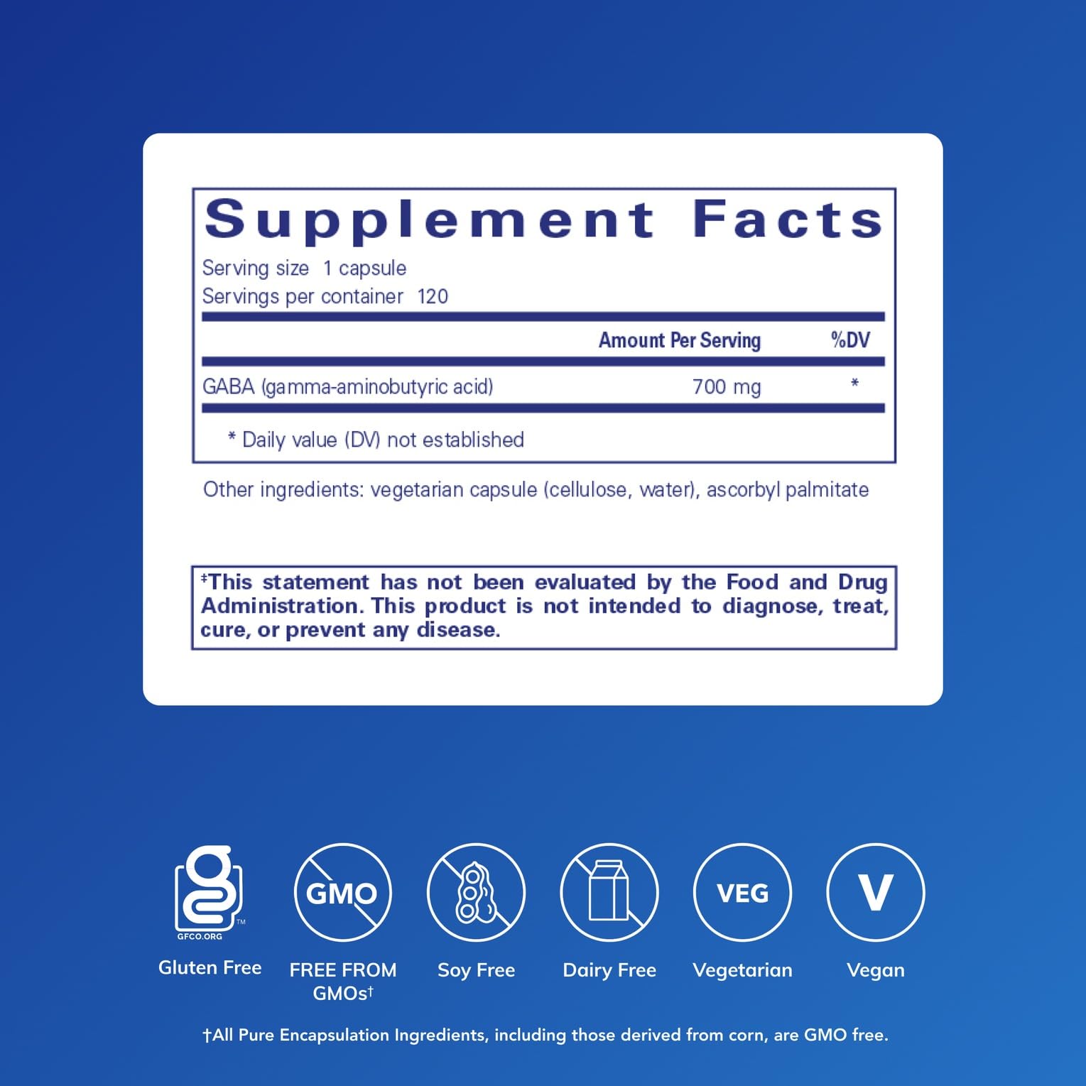 Pure Encapsulations cápsula en primer plano que destaca formulación limpia