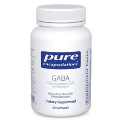 Pure Encapsulations frasco frontal mostrando etiqueta clara y beneficio de pureza