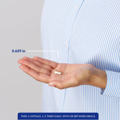 Cápsulas esparcidas Pure Encapsulations, ilustra dosis diaria visible