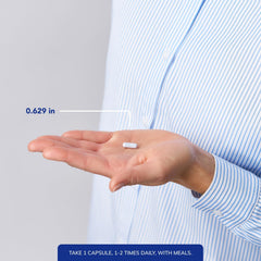 Pure Encapsulations etiqueta trasera con ingredientes y control de calidad