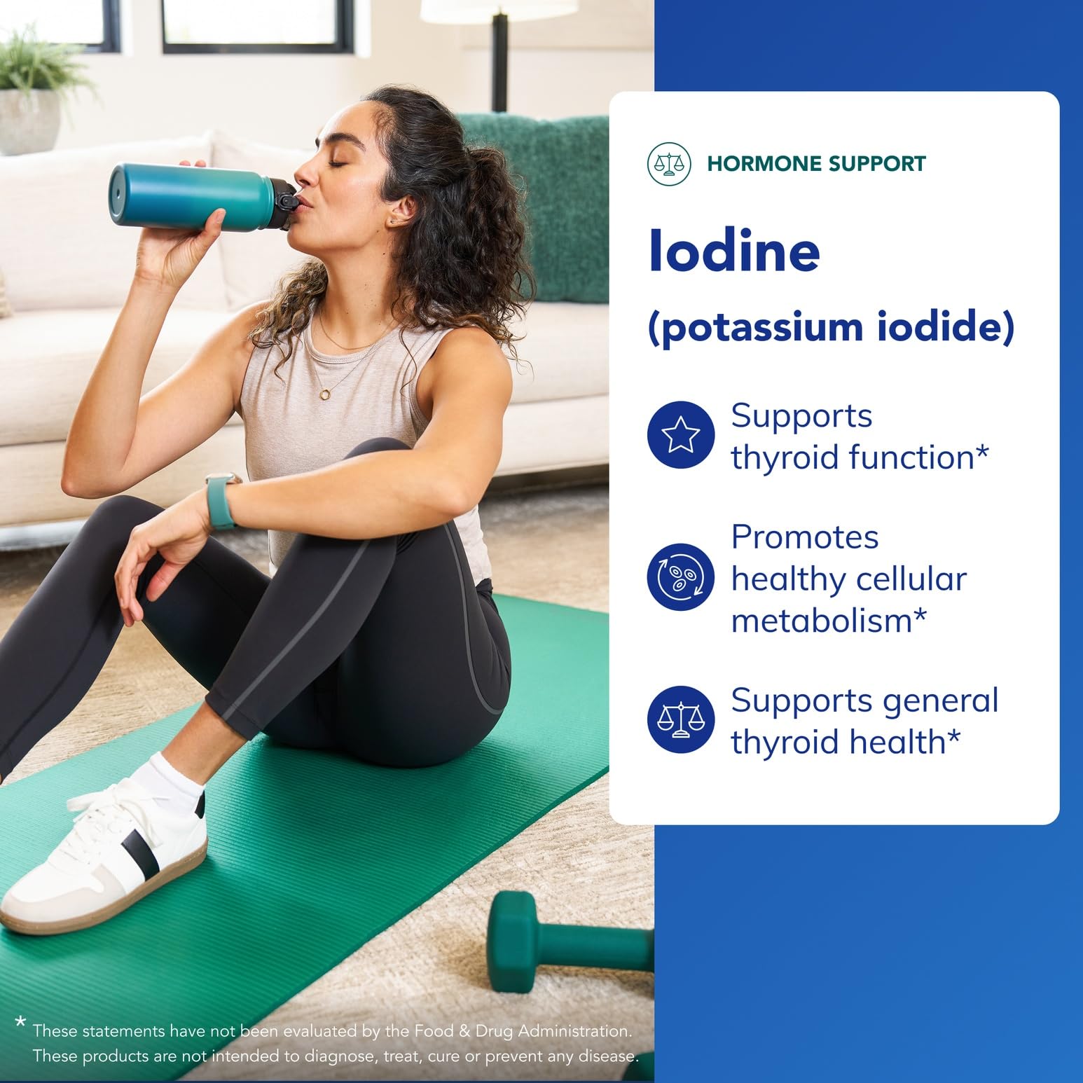 Pure Encapsulations Iodine primer plano de una cápsula, destaca calidad y textura