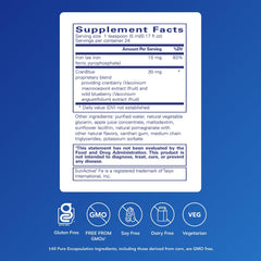 Pure Encapsulations primer plano de textura líquida y aspecto homogéneo