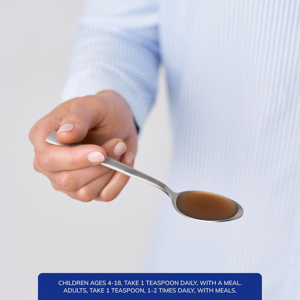 Pure Encapsulations botella junto a regla para comparar tamaño práctico