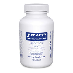 Pure Encapsulations frente del envase mostrando 120 cápsulas y etiqueta clara para confianza