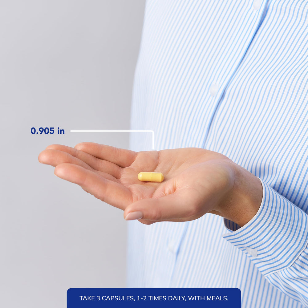 Pure Encapsulations etiqueta con ingredientes claros y beneficios para la absorción