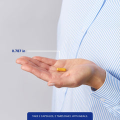 Pure Encapsulations producto en mano para comparar tamaño y dosificación