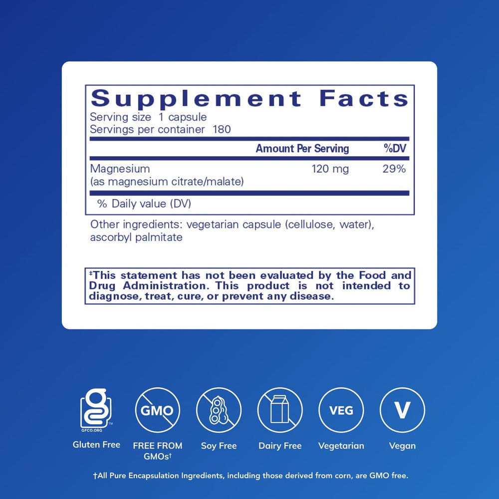 Pure Encapsulations cápsulas en primer plano que muestran tamaño fácil de tragar