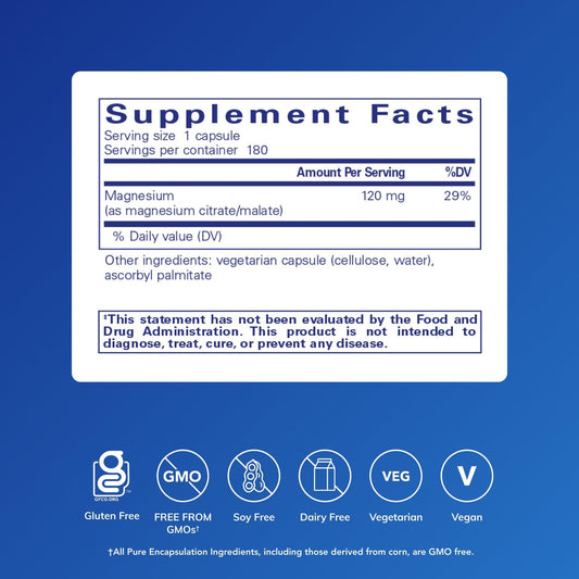Pure Encapsulations cápsulas en primer plano que muestran tamaño fácil de tragar
