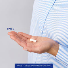 Pure Encapsulations frasco abierto con cápsulas para ver cantidad y dosificación