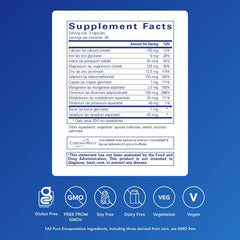 Pure Encapsulations etiqueta detallada mostrando ingredientes y pureza