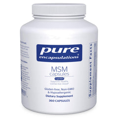 Pure Encapsulations envase frontal mostrando 360 cápsulas y claridad de marca