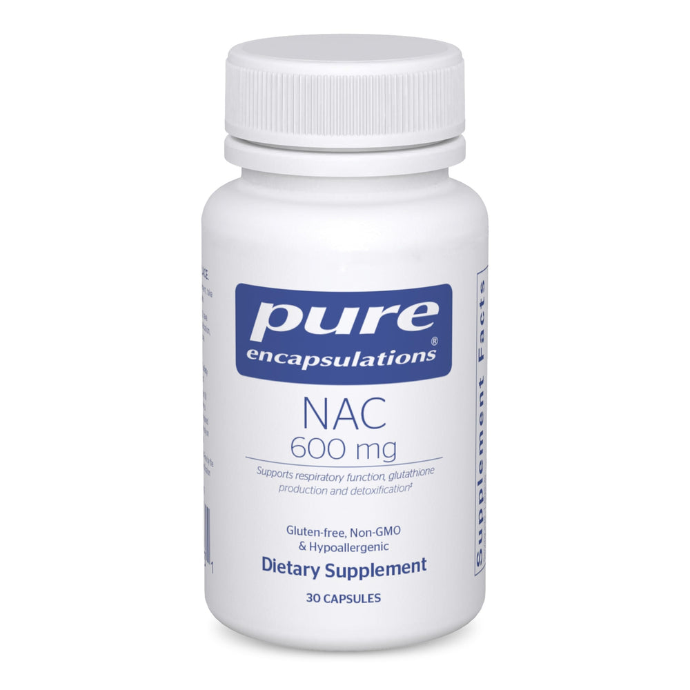 Pure Encapsulations NAC vista frontal mostrando envase y pureza del producto