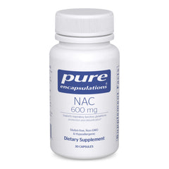 Pure Encapsulations NAC vista frontal mostrando envase y pureza del producto