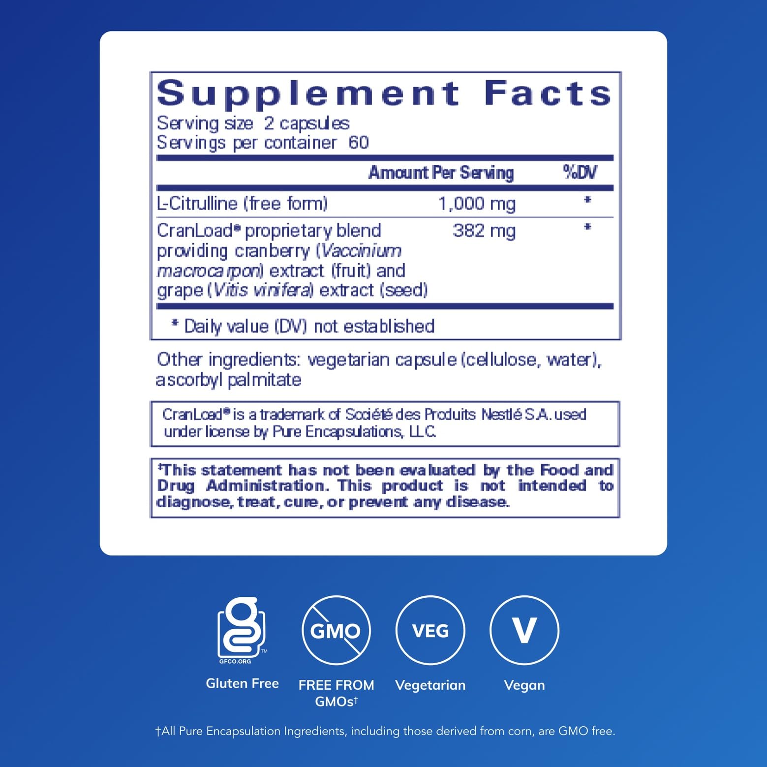 Pure Encapsulations cápsula en mano para dosificación práctica y cómoda