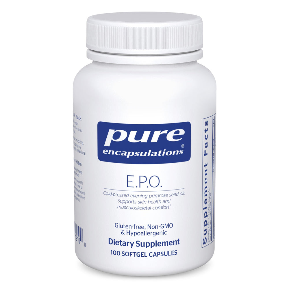 Pure Encapsulations botella frontal mostrando 100 cápsulas y fórmula hipoalergénica