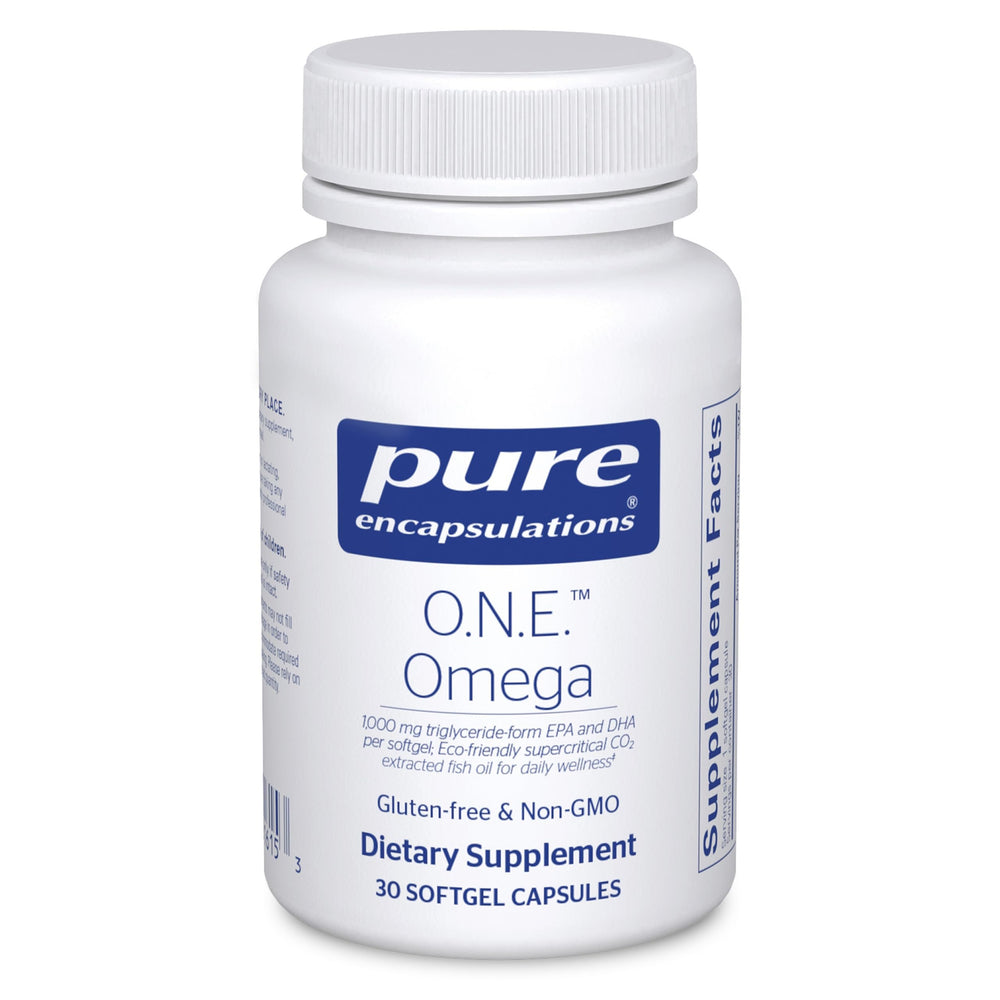 Pure Encapsulations envase frontal mostrando 30 cápsulas y beneficio de pureza