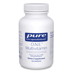 Pure Encapsulations envase frontal mostrando la marca y beneficio diario