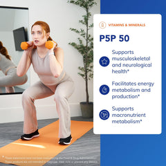 Pure Encapsulations cápsula de P5P 50 primer plano para fácil ingestión