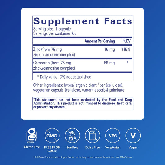 Pure Encapsulations cápsula en primer plano destaca textura vegana