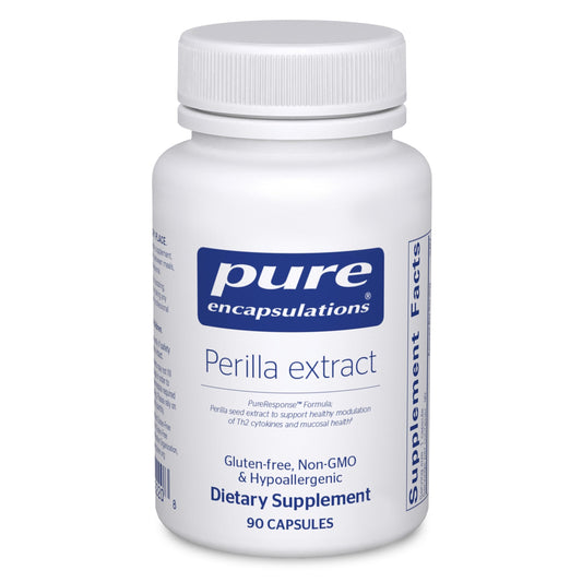 Pure Encapsulations botella frontal mostrando etiqueta clara y tamaño