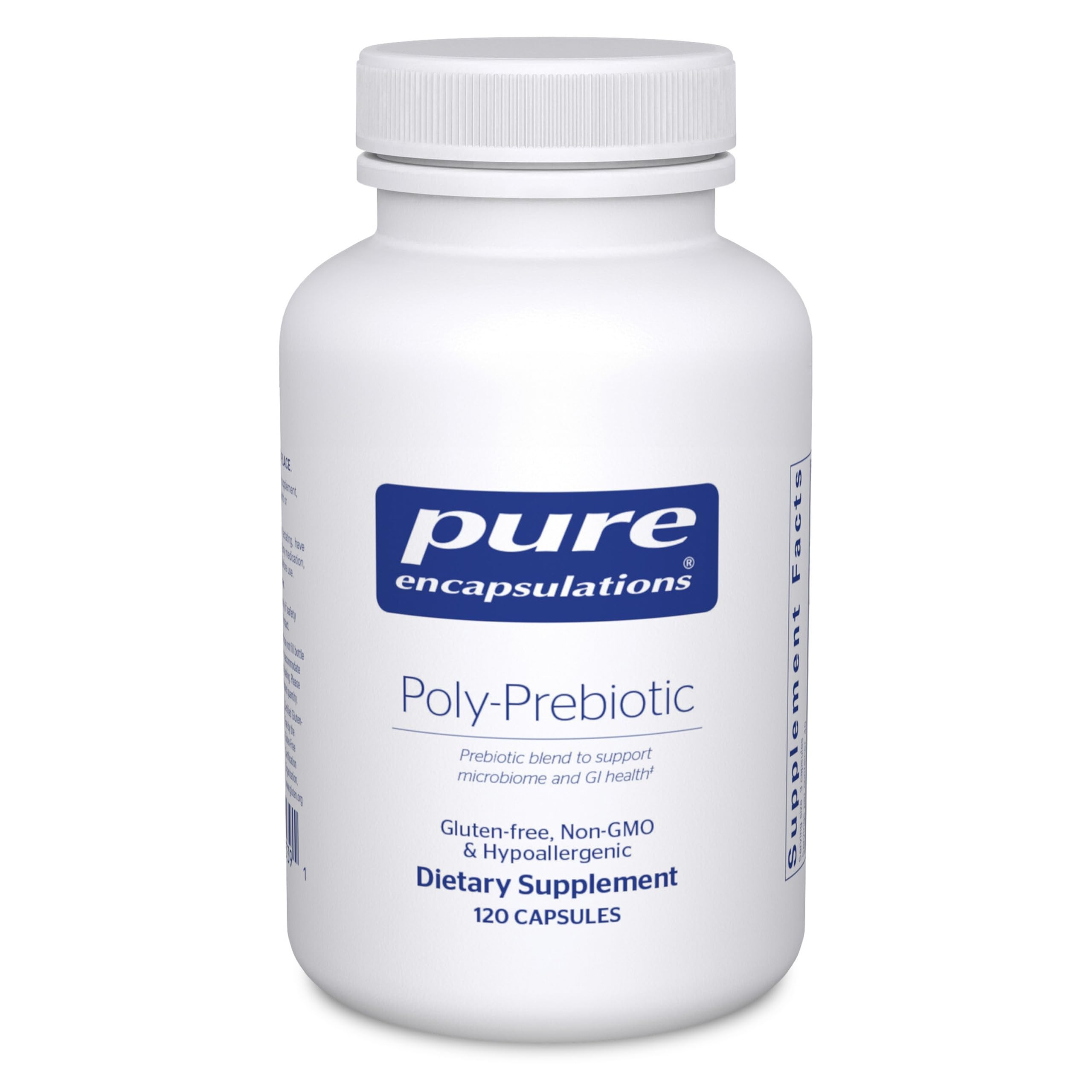 Pure Encapsulations frasco frontal mostrando 120 cápsulas y diseño claro