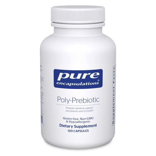 Pure Encapsulations frasco frontal mostrando 120 cápsulas y diseño claro