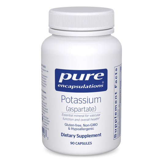 Pure Encapsulations envase frontal limpio y hipoalergénico mostrando confianza
