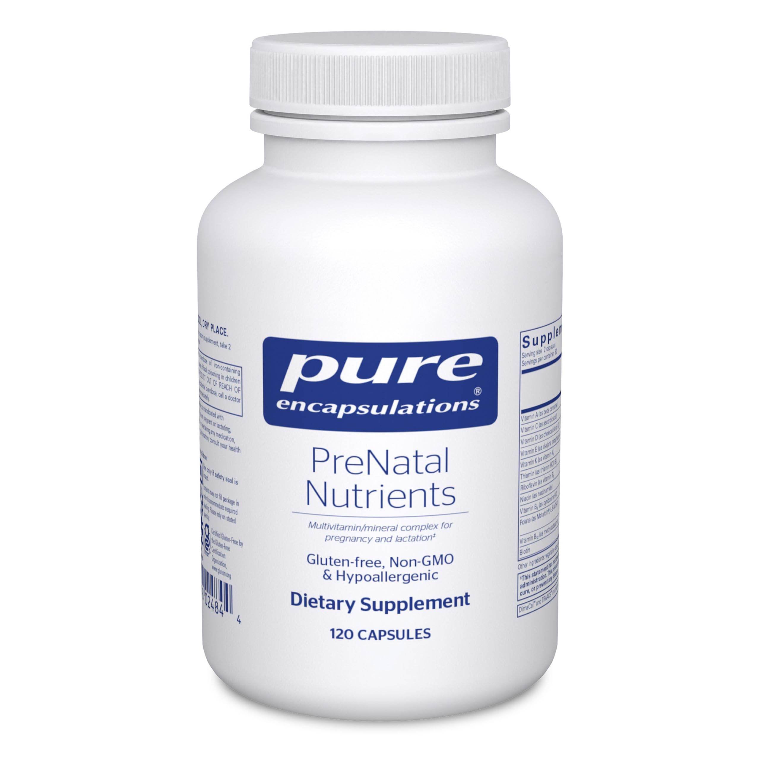 Pure Encapsulations envase frontal con información clara y confianza