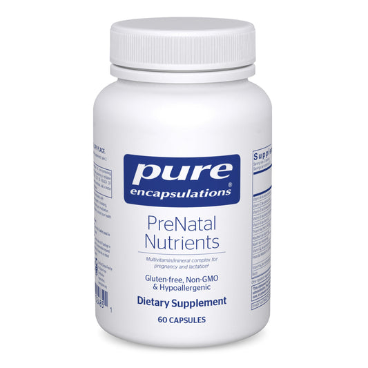 Pure Encapsulations envase frontal mostrando la presentación y beneficios