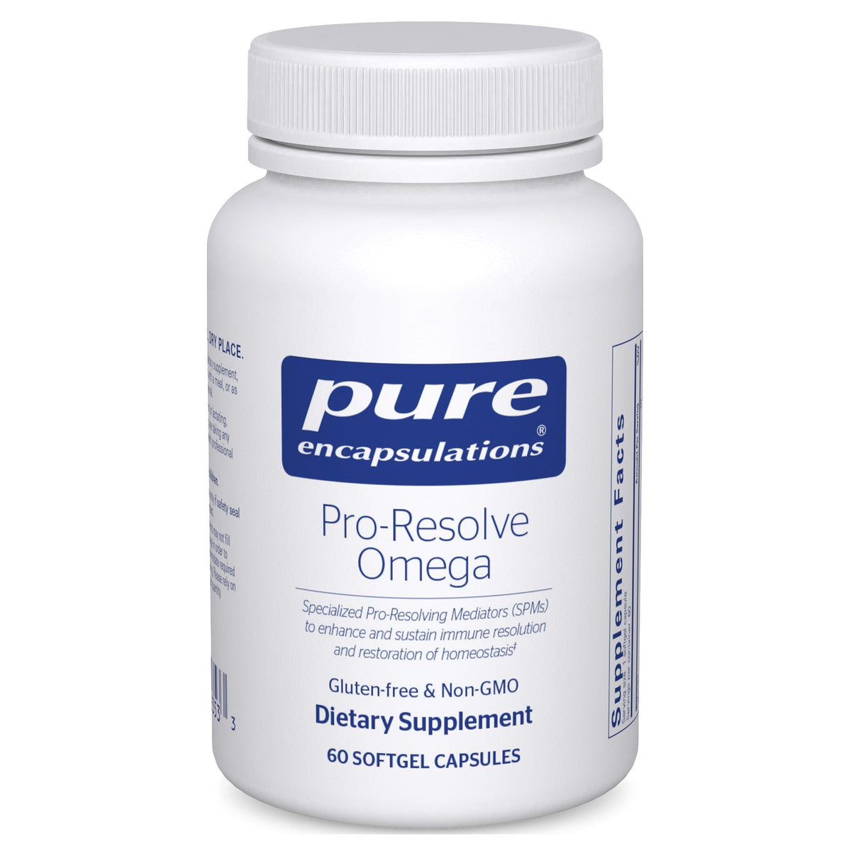 Pure Encapsulations envase Pro‑Resolve Omega mostrando diseño y cantidad