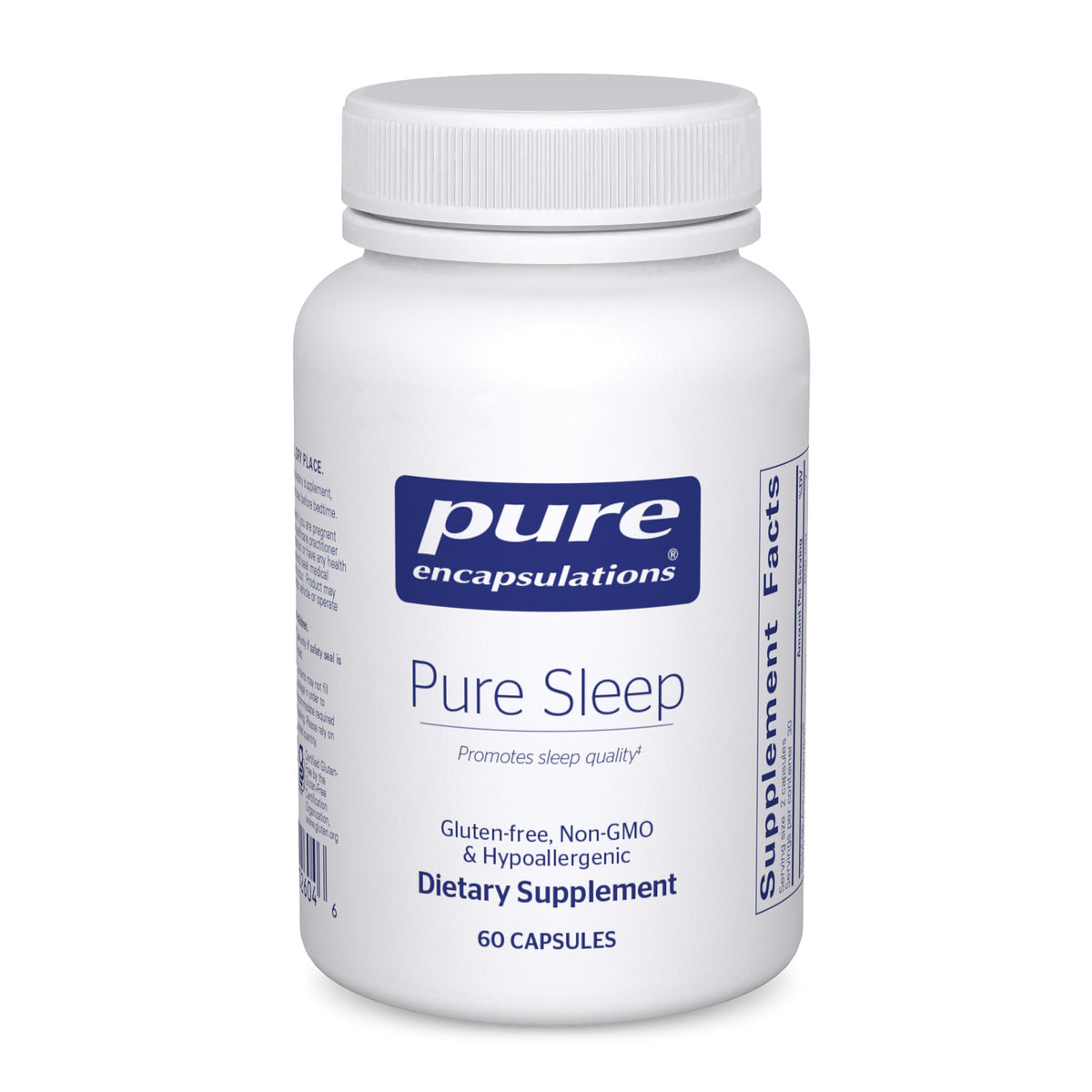 Pure Encapsulations Pure Sleep vista frontal y beneficio de fórmula limpia